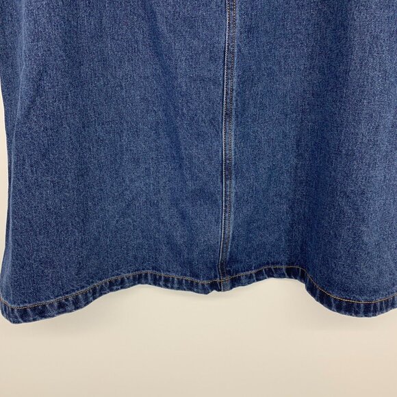 Old Navy Denim Skirt Button Front Midi Blue Jean High Waist NWT - Picture 11 of 13